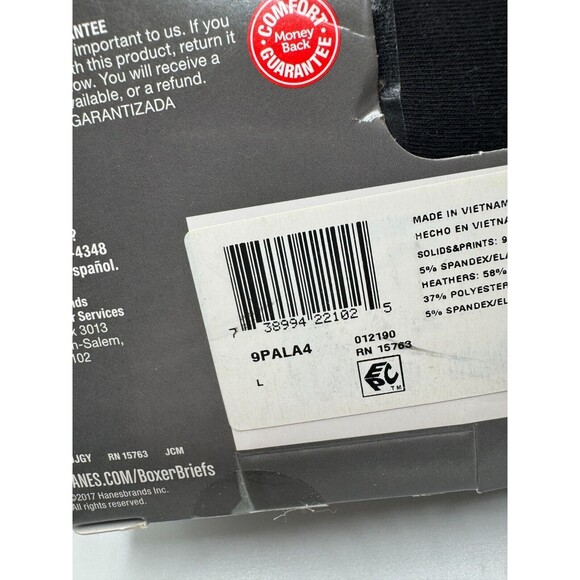 Hanes Mens 4-Pack Comfortblend Boxer Brief With Freshiq Style 9PALA4 Size Large - Picture 6 of 7